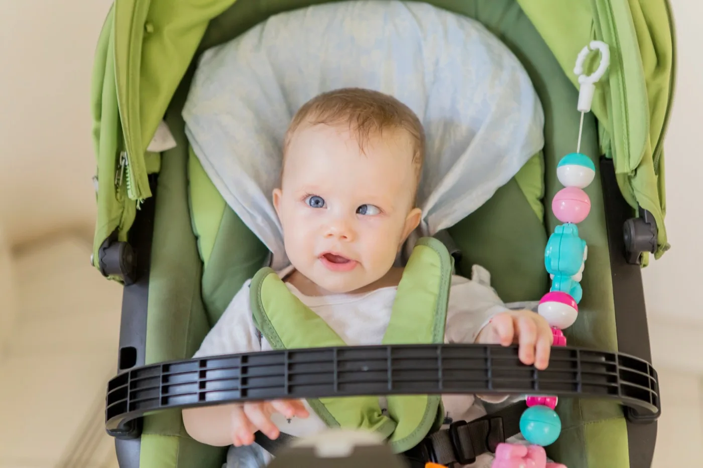 A baby being examined during an InfantSEE assessment